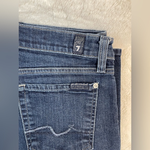7 For All Mankind Dark Wash Straight Leg Jeans Size 31 - Picture 5 of 10